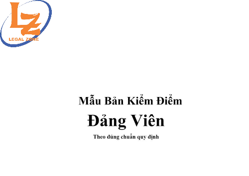 Bản tự kiểm điểm đảng viên