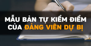 Bản tự kiểm tra đảng viên