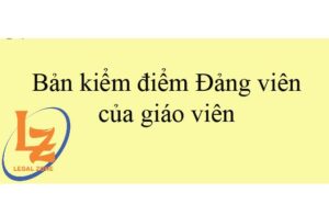 Bản kiểm điểm đảng viên là giáo viên