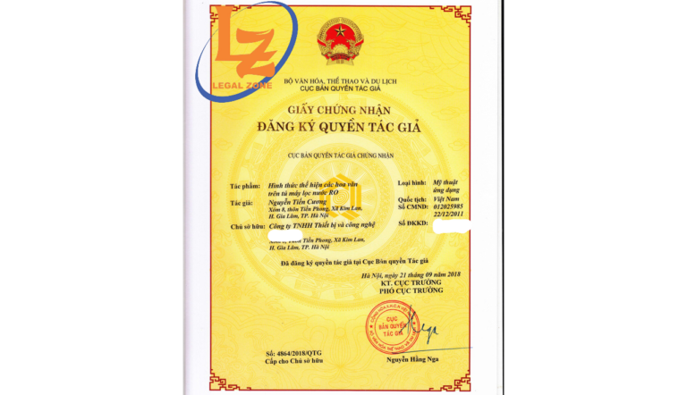 Trình tự thủ tục, hồ sơ đăng ký bản quyền cho tác phẩm mỹ thuật ứng dụng