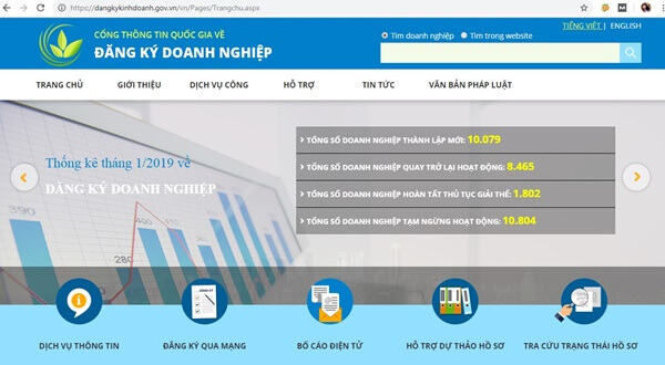 Hướng dẫn nộp hồ sơ đăng ký kinh doanh qua mạng