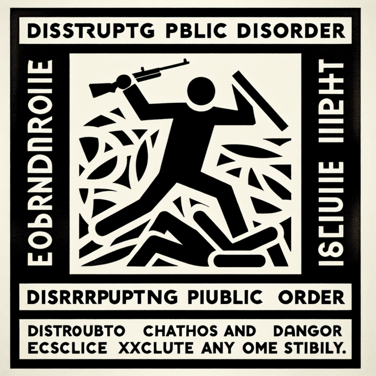 Tội gây rối trật tự công cộng theo Khoản 1 Điều 318 Bộ luật Hình sự: Hình phạt và mức án khi sử dụng vũ khí.