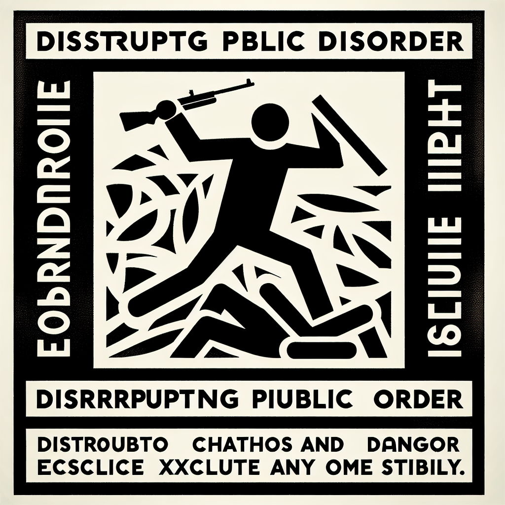 Tội gây rối trật tự công cộng theo Khoản 1 Điều 318 Bộ luật Hình sự: Hình phạt và mức án khi sử dụng vũ khí.