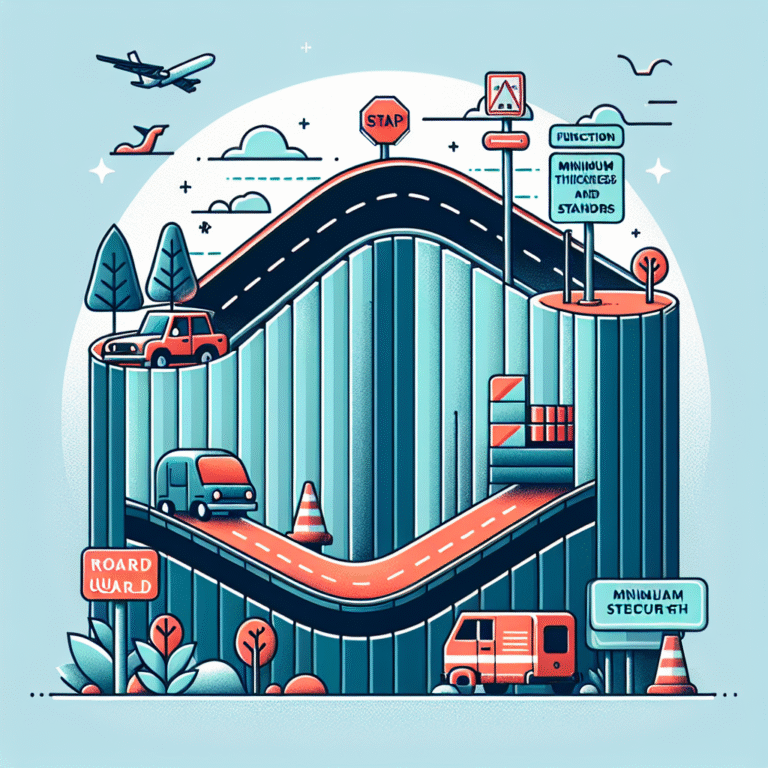 Tường bảo vệ đường bộ: Chức năng và tiêu chuẩn về độ dày, độ cao tối thiểu.