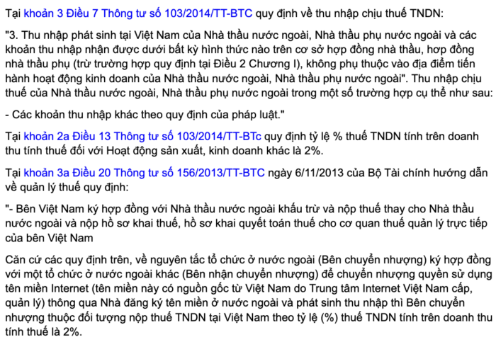 Hướng dẫn mức thuế phải nộp khi chuyển nhượng tên miền