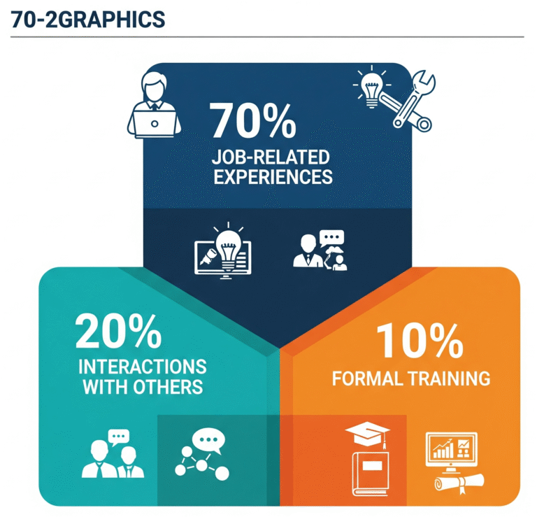 Mô hình 70–20–10 được Trung tâm Lãnh đạo Sáng tạo (Center for Creative Leadership – CCL)