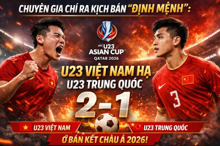 Dự đoán tỷ số U23 Việt Nam vs U23 Trung Quốc: Nhận định bán kết U23 châu Á 2026 từ chuyên gia