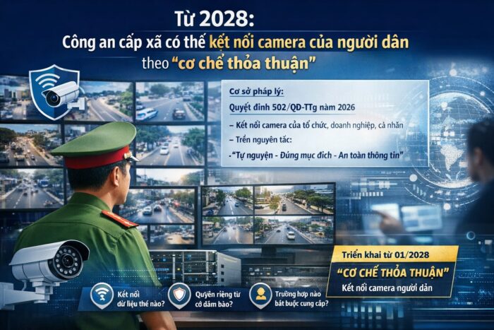 công an cấp xã có thể kết nối camera của người dân