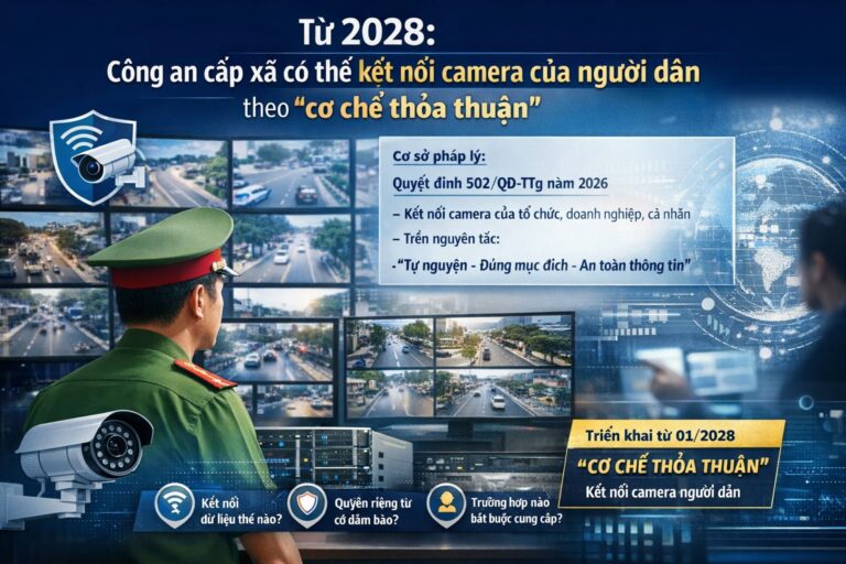 công an xã có thể kết nối camera của người dân