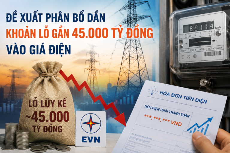 Gánh khoản lỗ gần 45.000 tỷ đồng của EVN Bộ Công Thương đề xuất phân bổ dần vào giá điện ra sao