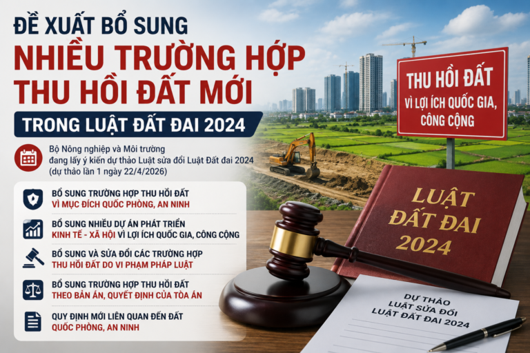 bổ sung nhiều trường hợp thu hồi đất