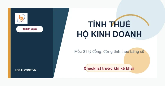 Hướng dẫn cách tính thuế hộ kinh doanh theo quy định mới nhất