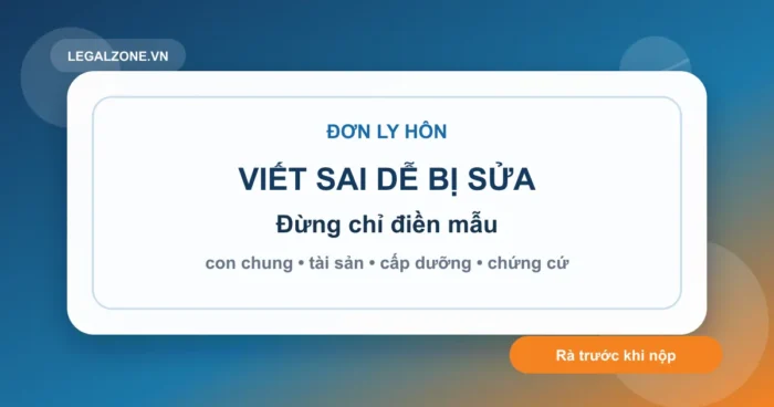 Cách viết đơn ly hôn