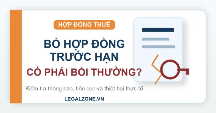 Chấm dứt hợp đồng thuê trước hạn: khi nào phải bồi thường?