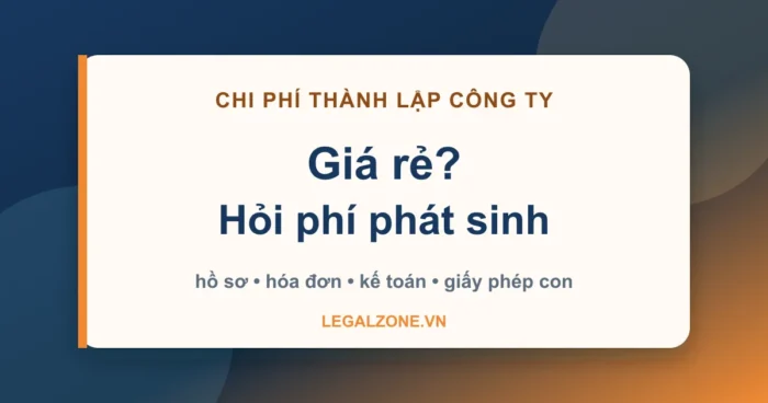 Chi phí thành lập công ty: hỏi phí phát sinh trước