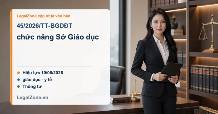 Thông tư 45/2026/TT-BGDĐT: chức năng Sở Giáo dục