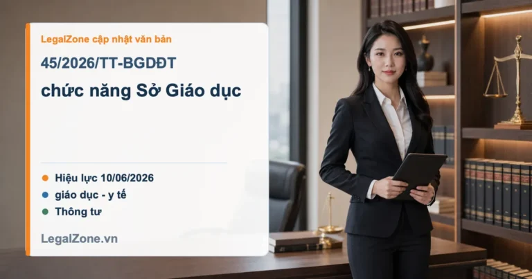 Thông tư 45/2026/TT-BGDĐT: chức năng Sở Giáo dục