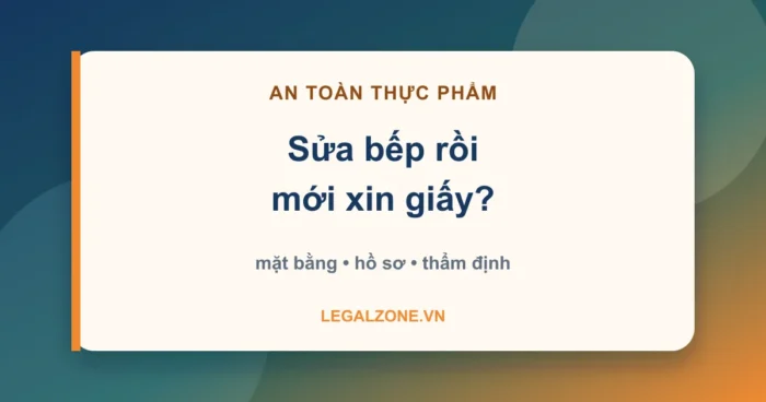 Cơ sở đủ điều kiện an toàn thực phẩm - mặt bằng hồ sơ thẩm định - LegalZone