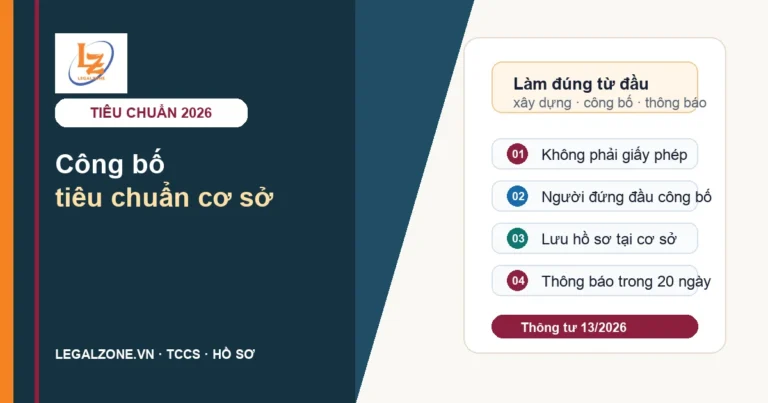 Công bố tiêu chuẩn cơ sở năm 2026: khi nào cần, hồ sơ và cách làm