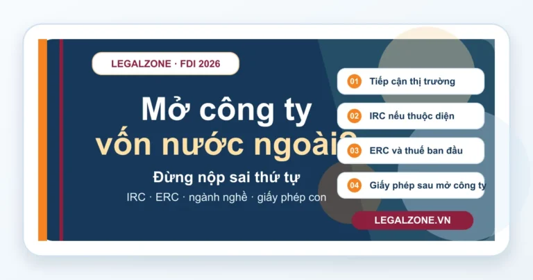 Thành lập công ty 100% vốn nước ngoài: đừng nộp sai thứ tự IRC – ERC