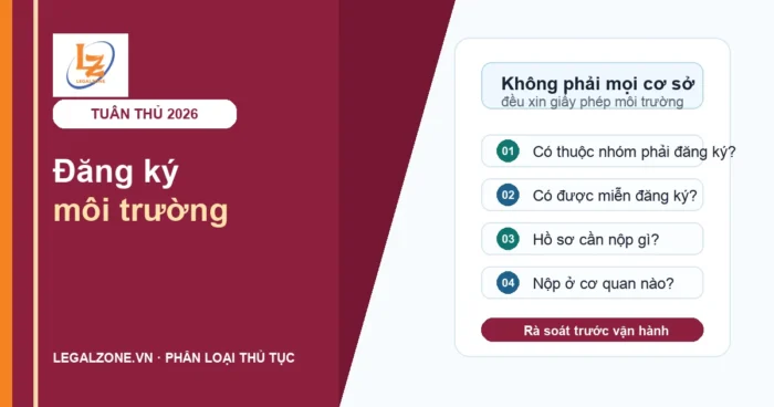 Đăng ký môi trường 2026: đối tượng, hồ sơ