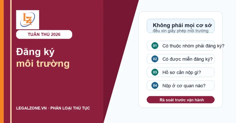 Đăng ký môi trường năm 2026: đối tượng, hồ sơ và lưu ý