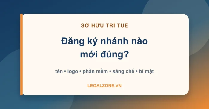 Đăng ký sở hữu trí tuệ - chọn đúng nhánh nhãn hiệu bản quyền sáng chế bí mật - LegalZone
