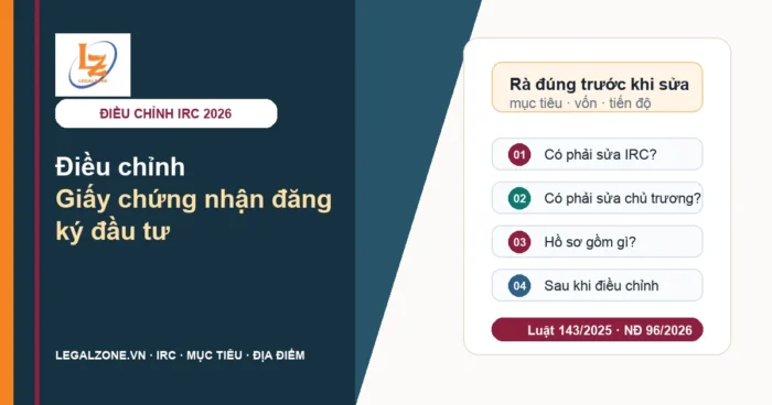 Điều chỉnh Giấy chứng nhận đăng ký đầu tư năm 2026: hồ sơ, trường hợp phải làm và lỗi cần tránh