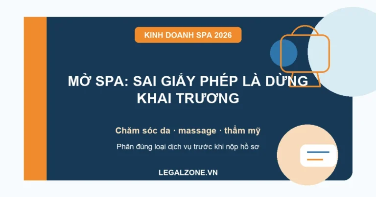 Điều kiện xin giấy phép kinh doanh spa năm 2026: mở spa cần giấy tờ gì?