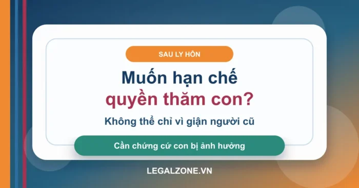 Hạn chế quyền thăm nom con sau ly hôn: khi nào Tòa án chấp nhận?