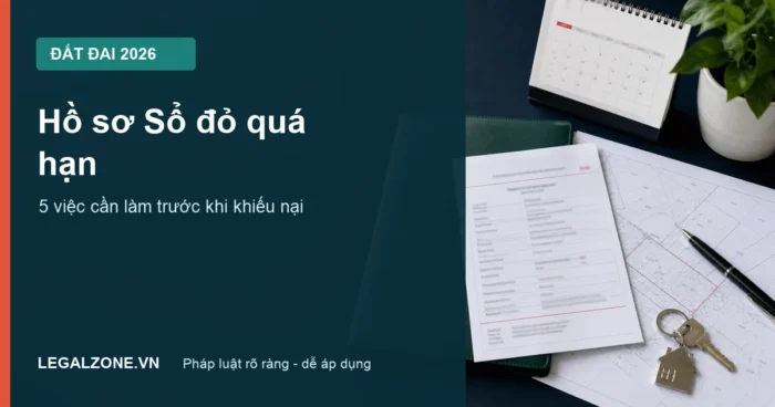 Hồ sơ Sổ đỏ quá hạn năm 2026: 5 việc cần làm trước khi khiếu nại