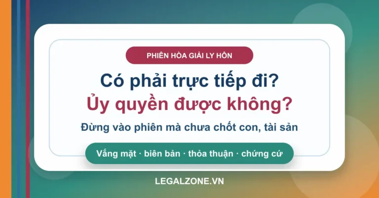 Hòa giải ly hôn tại Tòa án: có phải trực tiếp đi không?