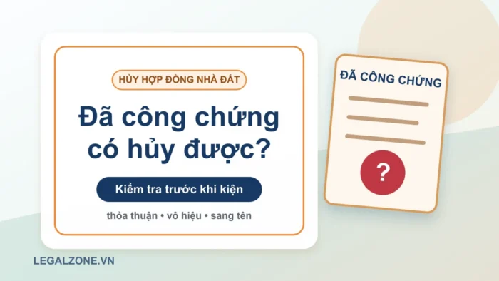 Hủy hợp đồng mua bán đất đã công chứng: khi nào được?
