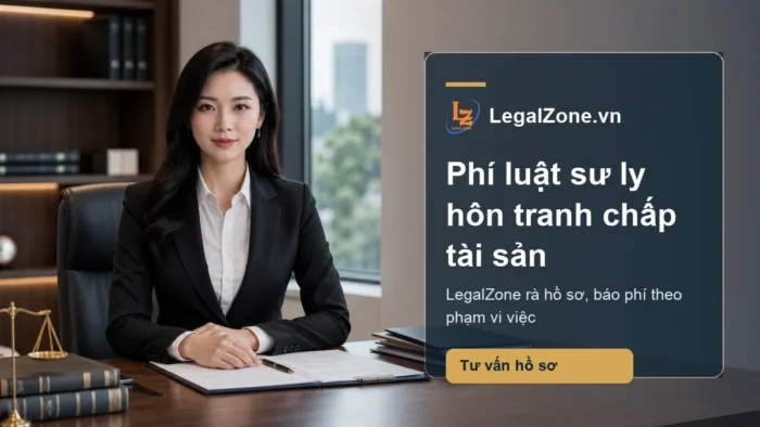 Phí luật sư ly hôn tranh chấp tài sản được tính thế nào?
