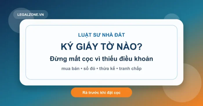 Luật sư nhà đất: rà đặt cọc, sổ đỏ, thừa kế trước khi ký