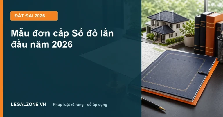 Mẫu đơn cấp Sổ đỏ lần đầu năm 2026: cách ghi Mẫu số 15