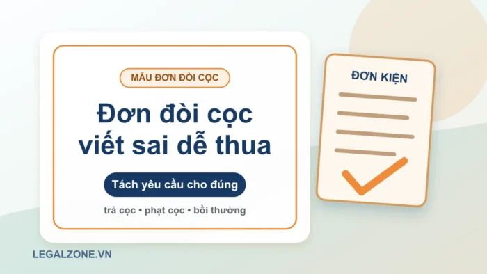 Mẫu đơn kiện đòi tiền cọc nhà đất và cách viết
