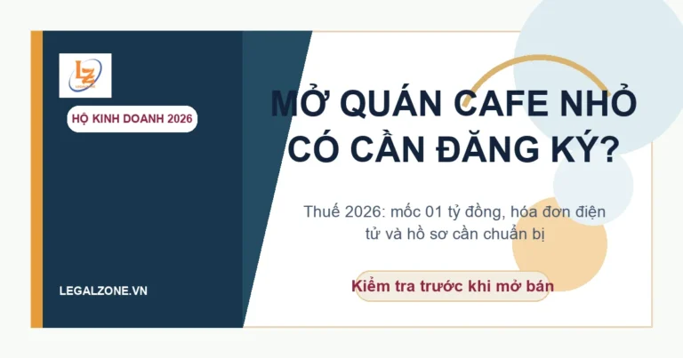 Mở quán cafe nhỏ có phải đăng ký kinh doanh và đóng thuế không?
