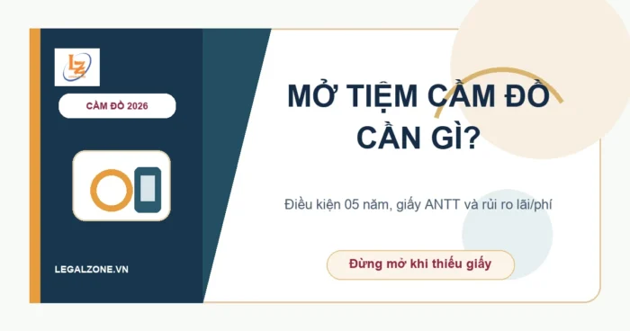 Mở tiệm cầm đồ năm 2026: điều kiện, giấy phép an ninh trật tự và hồ sơ cần chuẩn bị