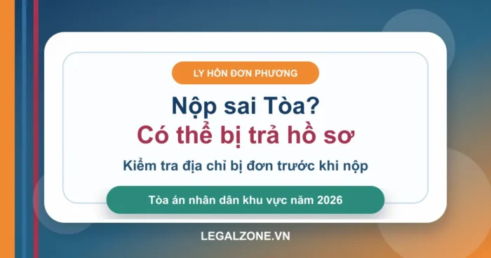 Nộp đơn ly hôn đơn phương năm 2026 ở Tòa án nhân dân khu vực nào?