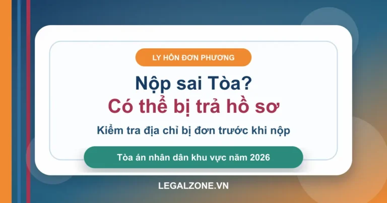 Nộp đơn ly hôn đơn phương năm 2026 ở Tòa án nhân dân khu vực nào?