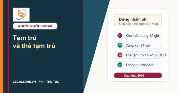 Phí đăng ký tạm trú cho người nước ngoài năm 2026