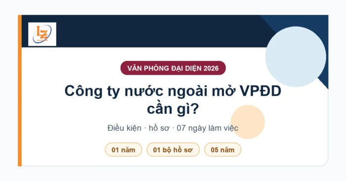 Thành lập văn phòng đại diện công ty nước ngoài tại Việt Nam năm 2026