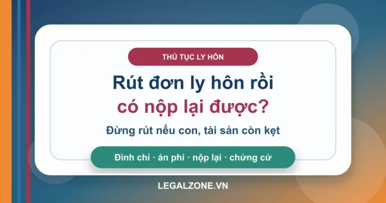 Rút đơn ly hôn rồi có nộp lại được không?