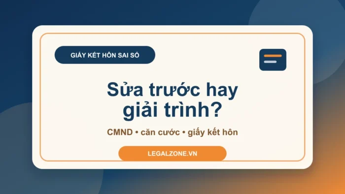 Sai số CMND trong giấy chứng nhận kết hôn khi ly hôn: sửa trước hay giải trình?