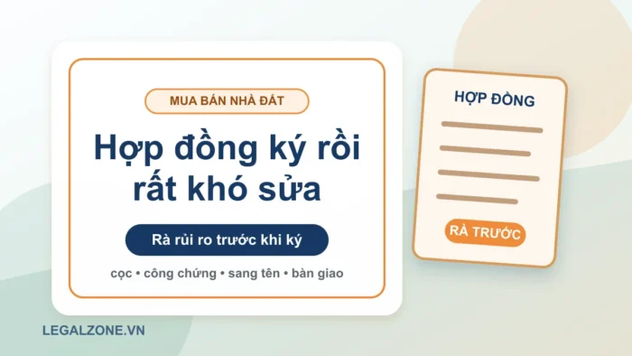 Soạn hợp đồng mua bán nhà đất: rà rủi ro trước khi ký