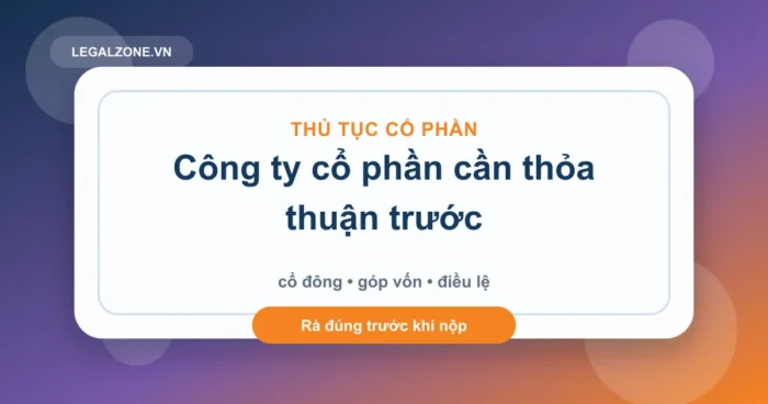 Thủ tục thành lập công ty cổ phần