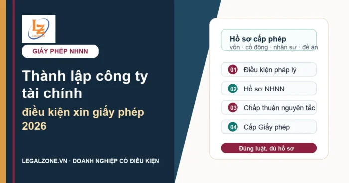 Thành lập công ty tài chính: điều kiện xin giấy phép năm 2026