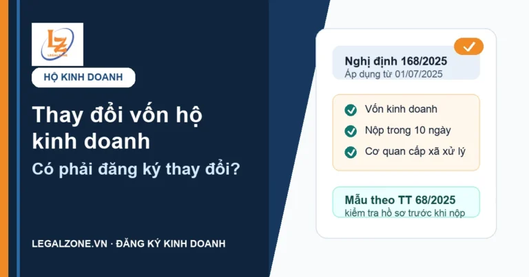 Thay đổi vốn hộ kinh doanh có phải đăng ký thay đổi không?