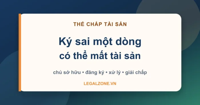 Thế chấp tài sản - ký sai một dòng có thể mất tài sản - LegalZone